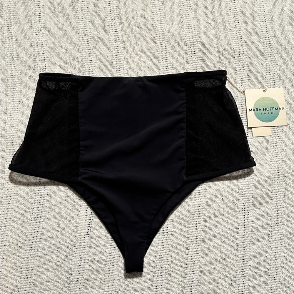 Mara Hoffman sheer paneled high wasted swim bottom NWT!!